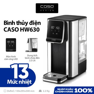 Bình thủy điện Caso HW630, dung tích 2.5L, pha sữa, trà, cà phê tùy chỉnh nhiệt độ, an toàn, nhanh chóng