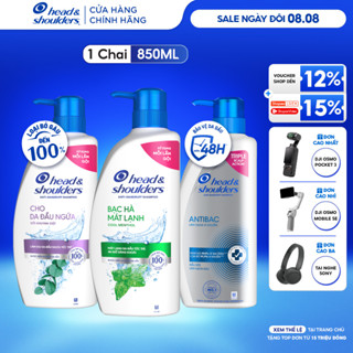 Dầu Gội Sạch Gàu HEAD & SHOULDERS Bạc Hà/ Giảm Ngứa Da Đầu/ Hương Chanh/ Sạch Sâu/ Làm Sạch Vi Khuẩn Chai 850ML