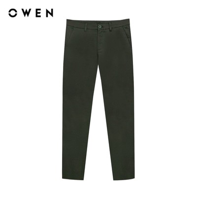 Owen - Quần khaki Regularfit QKR251271 màu Rêu chất liệu CVC Spandex