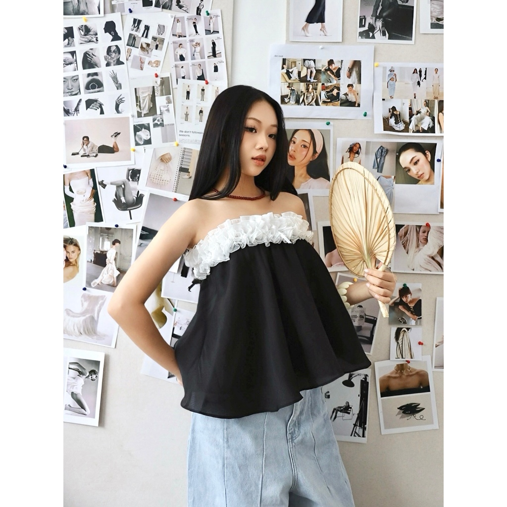 TDT4 - Áo Kiểu Nữ Dáng Xoè Chất Tơ Nến KARA TOP