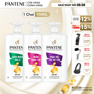Dầu Gội PANTENE Pro-V Ngăn Rụng Tóc/ Phục Hồi Hư Tổn/ Suôn Mượt Óng Ả/ Giảm Gàu/ Dưỡng Ẩm - Chai 900ML