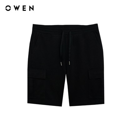 Owen - Quần short Sport Life SN251281 màu Đen chất liệu CVC Spandex