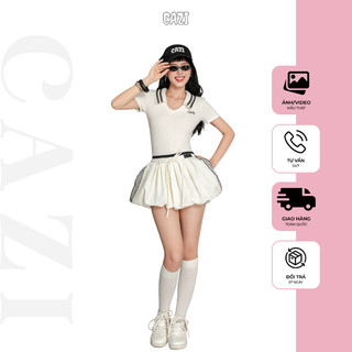 [Lẻ chân váy] Cazi Hachii Skirt - Chân váy bồng phối cạp