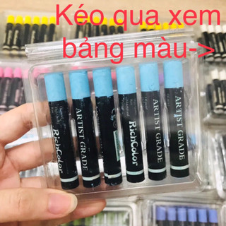 (Bán từ 3 cây-nhắn tin chọn màu) màu sáp dầu MỀM tô hoa lá giấy oil pastel trang trí thủ công handmade