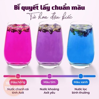 Hoa đậu biếc khô 100g, trà hoa đậu biếc, tạo màu tự nhiên, dùng pha trà, nấu chè, xôi, bánh