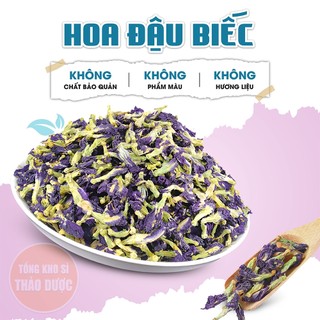 Hoa đậu biếc khô 100g, trà hoa đậu biếc, tạo màu tự nhiên, dùng pha trà, nấu chè, xôi, bánh