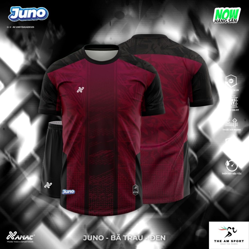 [In Tên & Số] Bộ Quần Áo Đá Bóng AMAC Juno - Thoáng Mát, Thấm Hút Tốt | The AM Sport