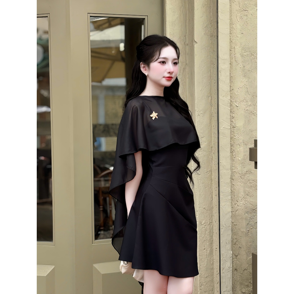 Mijustore B102 Váy dự tiệc 2 dây có đệm mút (kèm choàng tag hoa) thiết kế nhún eo tôn dáng | BigBuy360 - bigbuy360.vn