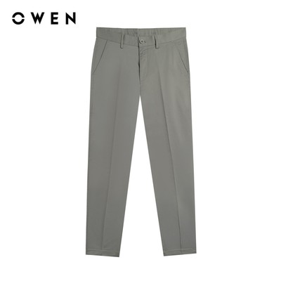 Owen - Quần khaki Regular Fit QKR251278 màu Xám chất liệu Poly recycled (Renu)
