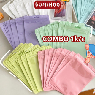 COMBO  Túi Zip Đựng Đồ Gói Card Màu Pastel, Đựng Quà Tặng, Ảnh, Postcard, Handmade Gumihoo1