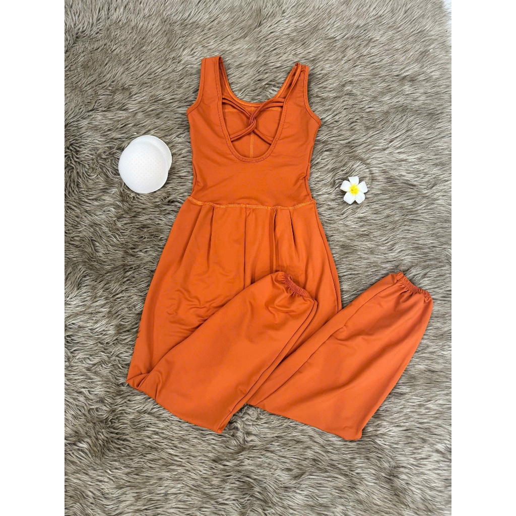 Bộ Đồ Tập Thể Thao Jumpsuit Gym Yoga Nữ Liền Thân Dáng Alibaba Thiết Kế Cao Cấp Tặng Kèm Mút Rời