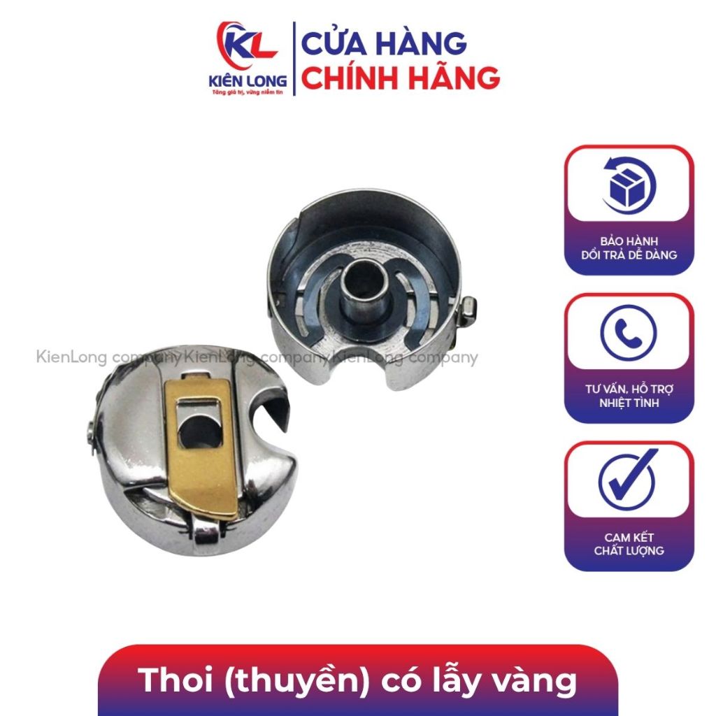 Thoi (thuyền) có lẫy vàng chống rối chỉ-Dùng máy công nghiệp 1 kim màu tím, dùng cho máy ổ nhỏ