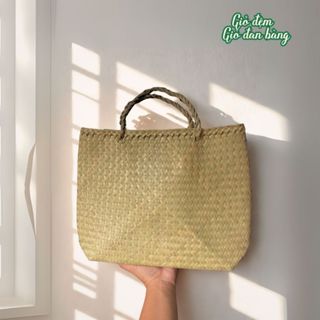 Giỏ bàng, túi cói, túi cỏ bàng có đáy rộng