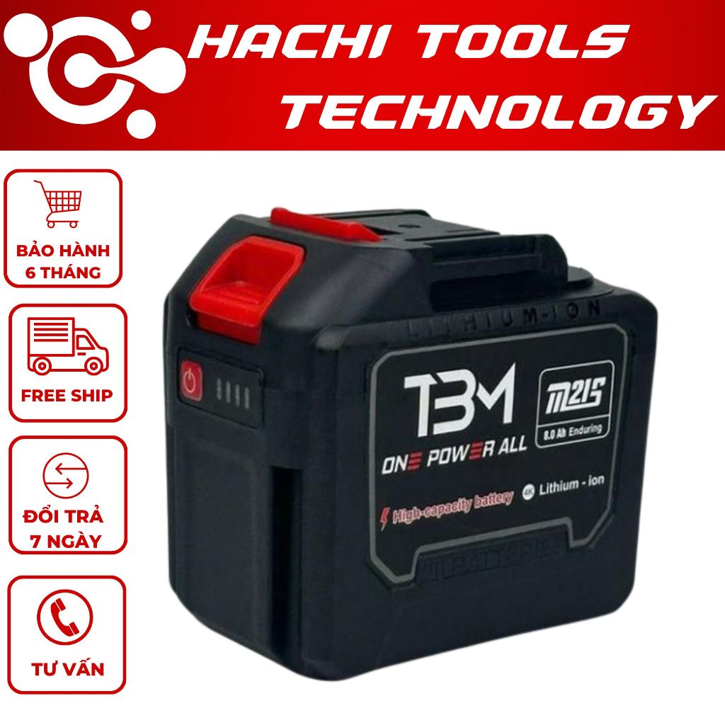 Pin 20 Cell 30 Cell TBM cho máy khoan chân pin phổ thông Makita, sử dụng được cho các dòng máy tải n