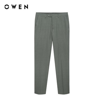 Owen - Quần tây Slim Fit QS252447 màu Rêu chất liệu Nano