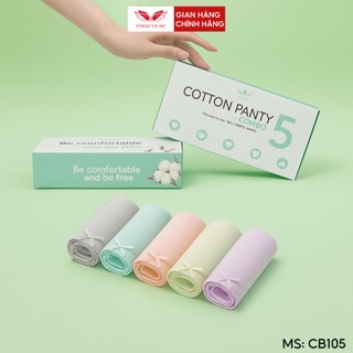  Combo 5 quần lót cotton trơn kháng khuẩn VINGO VINGORIA CB105 