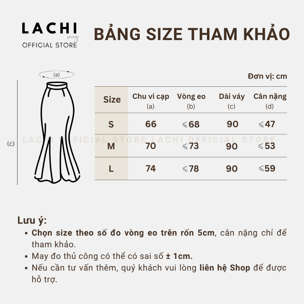 Chân váy jean đuôi cá công sở LACHI dáng dài 90cm xòe nhẹ có túi xẻ tà sau tôn dáng bigsize LC-CV121 | BigBuy360 - bigbuy360.vn