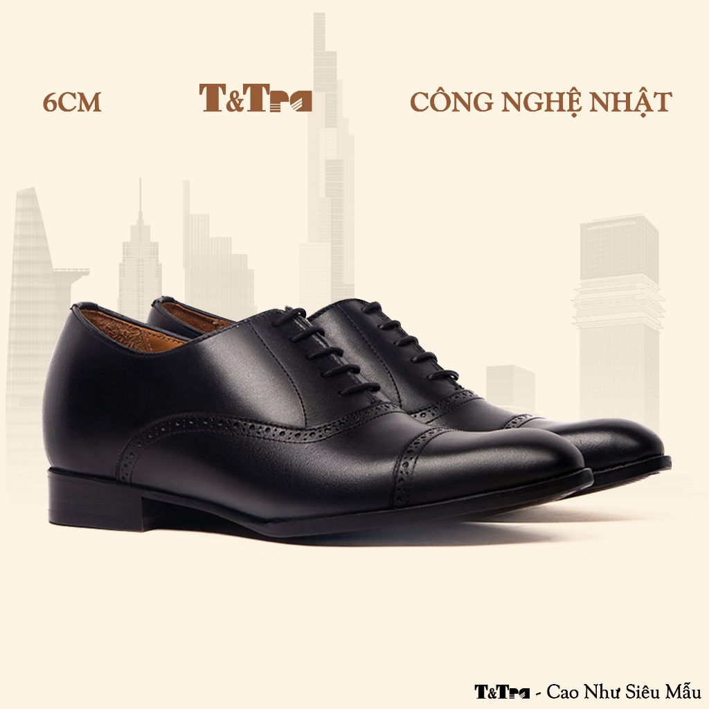 [ 6CM ] Giày Đế Cao Nam T&TRA N301 Đ