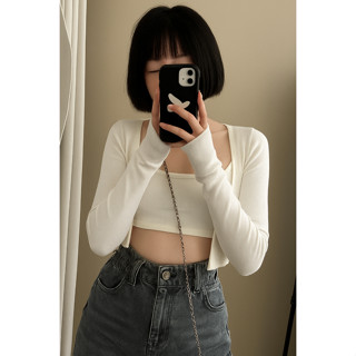 Áo cardigan dáng ngắn form ôm cổ V peonyb - Thun dài tay kiểu khoác nhẹ bánh bèo nữ tính oversize - ACD007