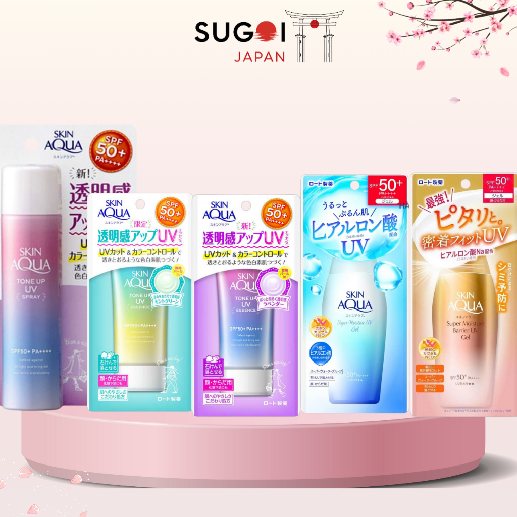 Kem chống nắng Skin Aqua Tone up UV SPF 50+ Nhật Bản giúp nâng tone dành cho da dầu, da nhạy cảm