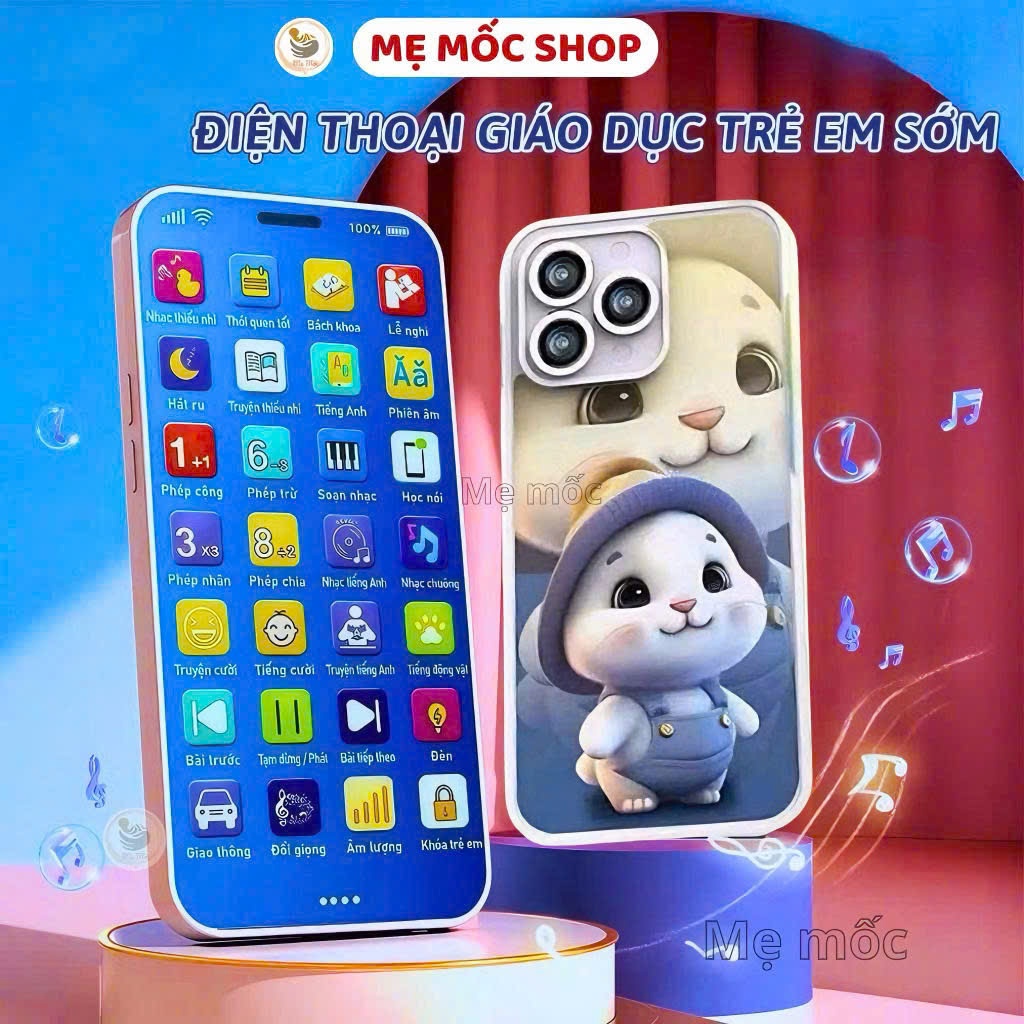 [LOẠI 1 TIẾNG VIỆT] Điện Thoại Đồ Chơi Trẻ Em Cho Bé Có Nhạc, Bài Hát Thiếu Nhi Việt Nam Nhạc Ru Ngủ