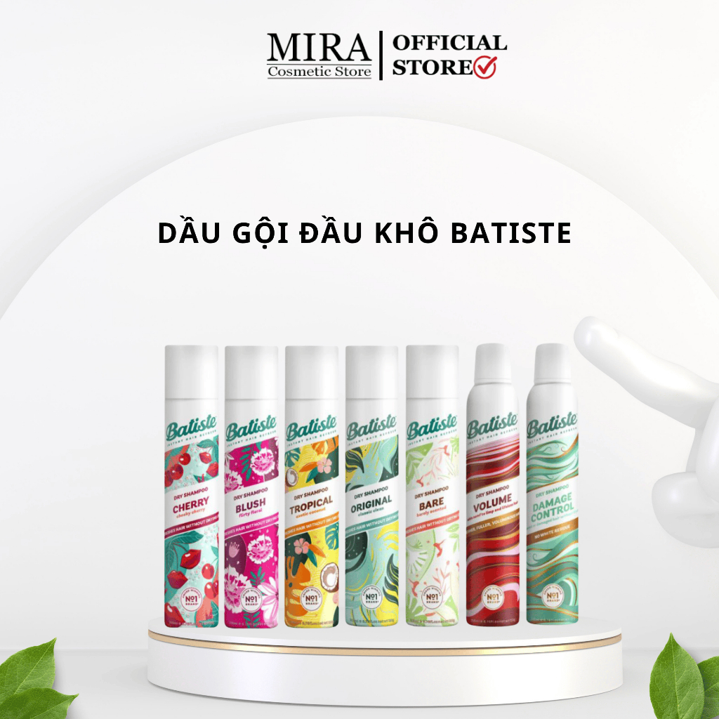 Dầu Gội Khô, Xịt Gội Khô Batiste Dry Shampoo 50ml, 200ml
