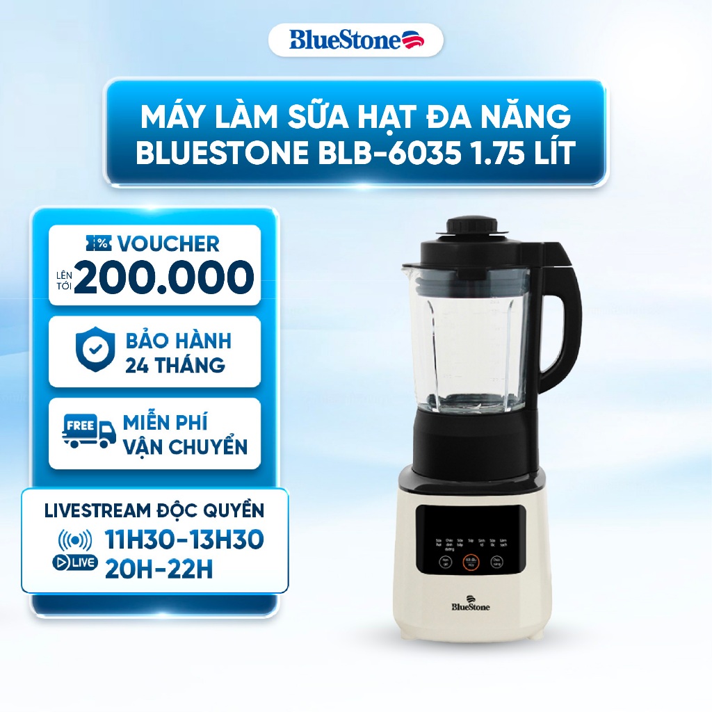 Máy Làm Sữa Hạt Đa Năng BlueStone BLB-6035 1.75 Lít - Công suất 900W