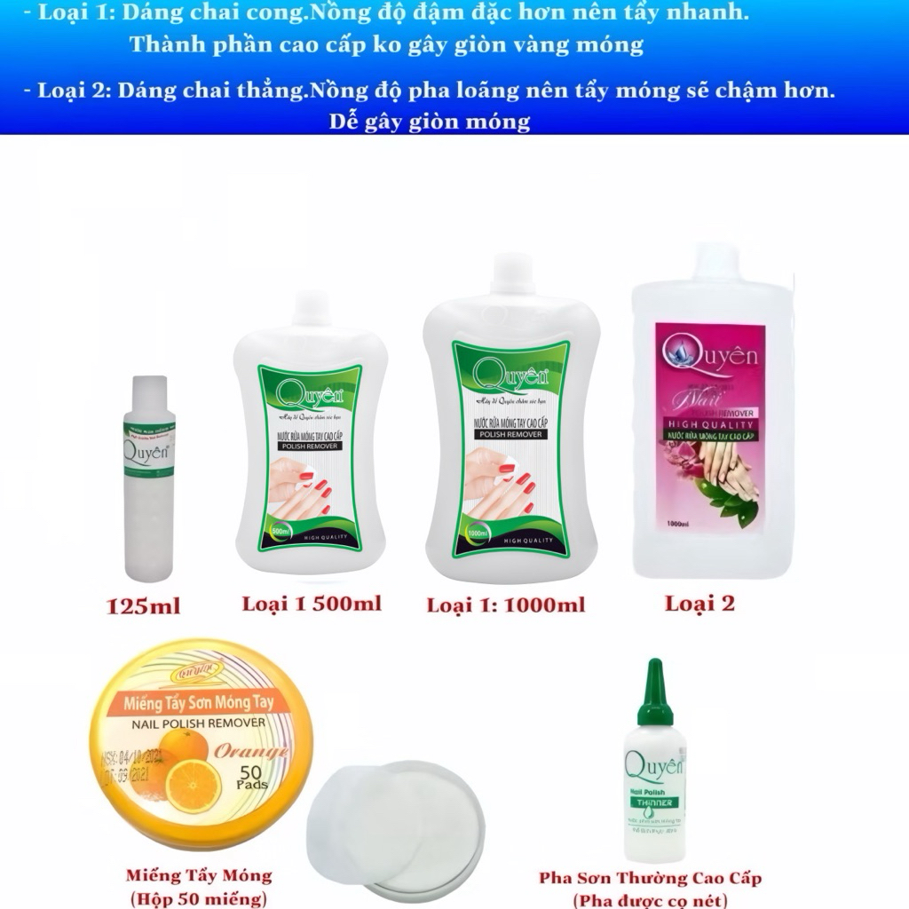 Nước Rửa Móng Loại Cao Cấp Loại 1