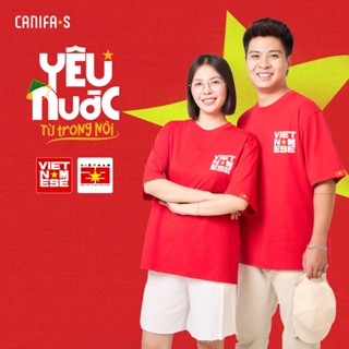 Áo thun Việt Nam cao cấp CANIFA S áo phông unisex người lớn quốc khánh 2/9 GG 5TS25S037