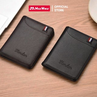 Ví da nam MaxWear nhỏ gọn mini dáng đứng nhiều ngăn kiểu dáng thời trang