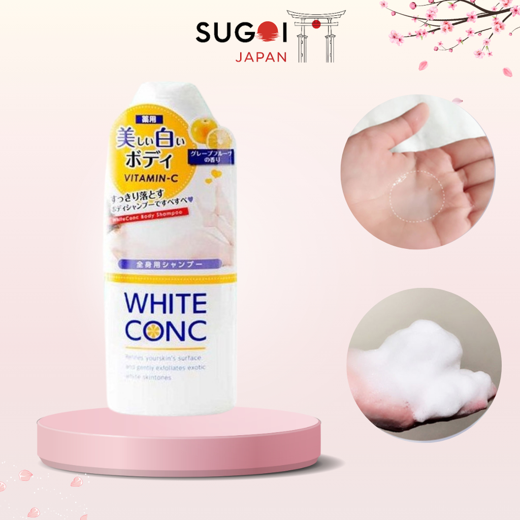 Sữa Tắm White Conc Nhật Bản 360ml Dưỡng Trắng Da Tạo Bọt Làm Sạch Bụi Bẩn Giúp Da Khỏe Tươi Sáng
