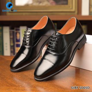[OXFORD SIÊU NHẸ] Giày công sở SD-05-D SMARTMEN tăng chiều cao 5cm mũi vuông, Da bò nhập khẩu. Đế IP siêu nhẹ cao cấp