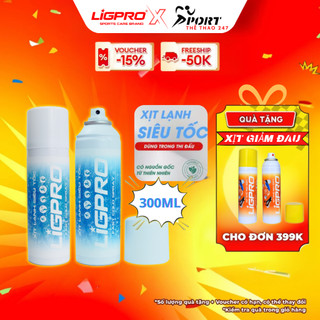   MỚI 300ML  Chai Xịt Lạnh Giảm Đau Siêu Tốc Làm lạnh nhanh trong thể thao có thể thay cho chườm đá siêu tốc LIGPRO 