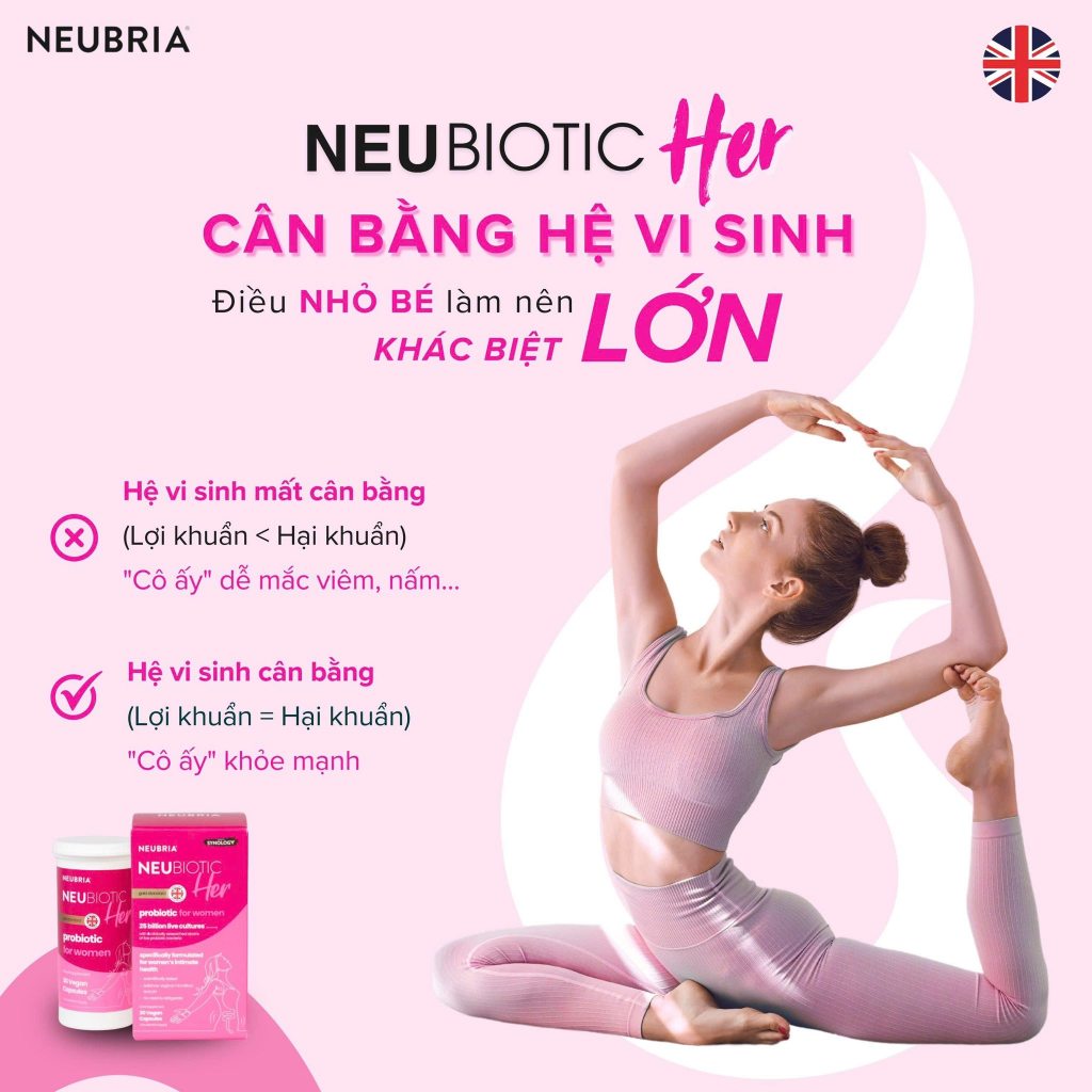Viên Uống Phụ Khoa, Men Vi Sinh Vùng Kín NEUBIOTIC HER và LAVIMA BIOTIC, Giảm Khí Hư, Ngứa Rát Cô Bé