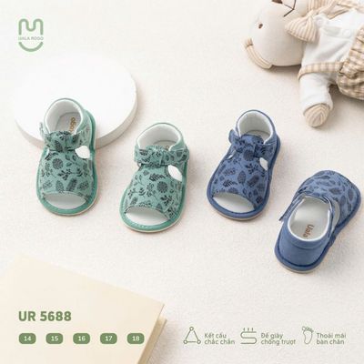 Dép cho bé trai bé gái tập đi Ualarogo sandal đế cao su chống trượt xăng đan quai dán điều chỉnh 5688