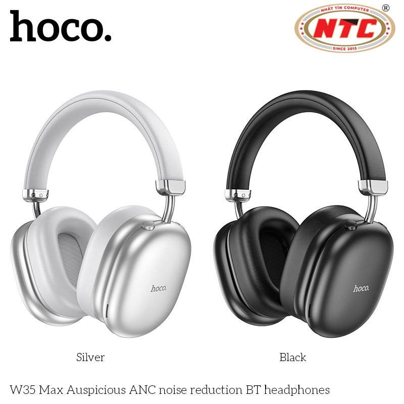 Tai Nghe Bluetooth chụp tai Hoco W35 Max ANC, V5.4, Pin dùng 90H, Hỗ trợ khe thẻ nhớ, Chống ồn chủ đ