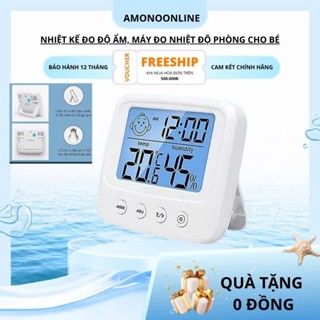 FREESHIP Nhiệt kế điện tử 3 trong 1: Đo độ ẩm và nhiệt độ phòng an toàn cho bé, thiết bị tiện dụng cho gia đình. Tiện Lợ