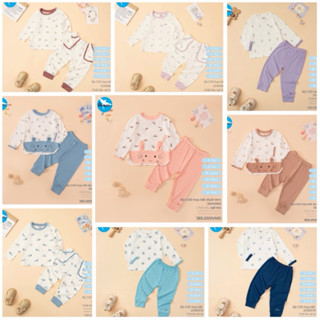 [Avaler] Bộ Avaler dài tay vải sợi tre cho bé trai bé gái 6m đến 4y