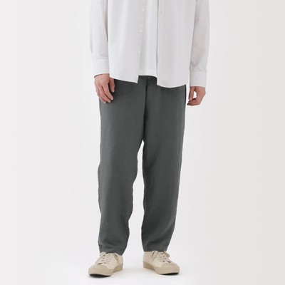 MUJI Quần Nam Vải Washed Linen Ống Rộng