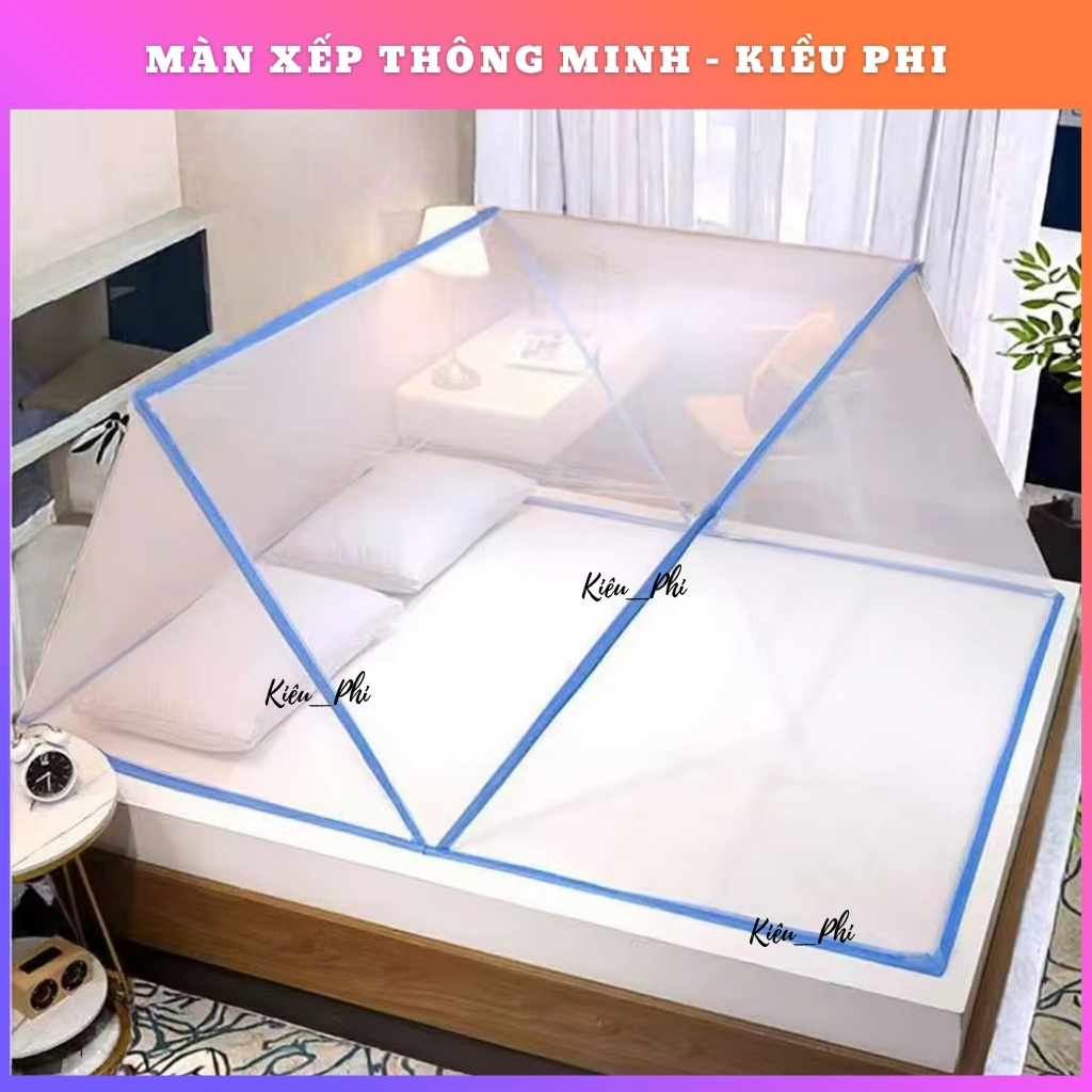 Màn mùng ngủ chống muỗi có thể gập lại tự động thông minh, phù hợp với người lớn và trẻ em, có nhiều kích cỡ để lựa chọn