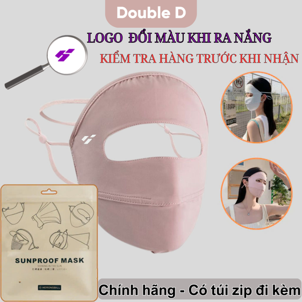 Khẩu trang kín mặt chống tia uv chính hãng chống nắng Upf 50+