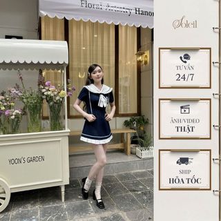  Váy Thiết Kế Nữ Chiết Eo SOLEIL Kiểu Dáng Học Sinh Nhật Bản Thanh Lịch - SOHEE DRESS VD52 