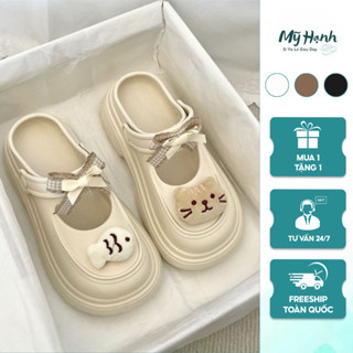  Dép nữ dễ thương dép sục nữ cute stickker mèo bông chống trơn không thấm nước - Mỹ Hạnh 
