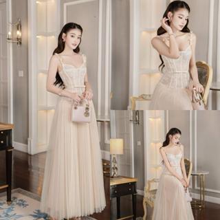 Váy ren 2s ren chân váy lưới dập ly bản dài