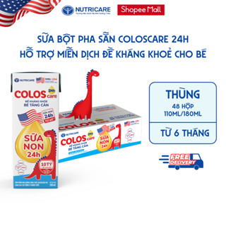 Thùng 48 Hộp Sữa Bột Pha Sẵn COLOSCARE 24h Nutricare Tăng Cân Cao Lớn Đề Kháng Khoẻ Tiêu Hoá Tốt Bé Trên 6 Tháng Tuổi