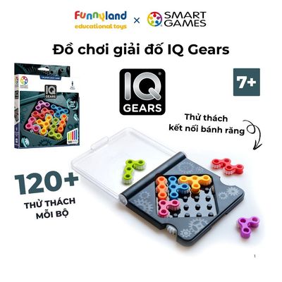 Đồ chơi trí tuệ Smartgames Thử thách IQ Gears - Thử thách kết nối bánh răng cho bé từ 7 tuổi