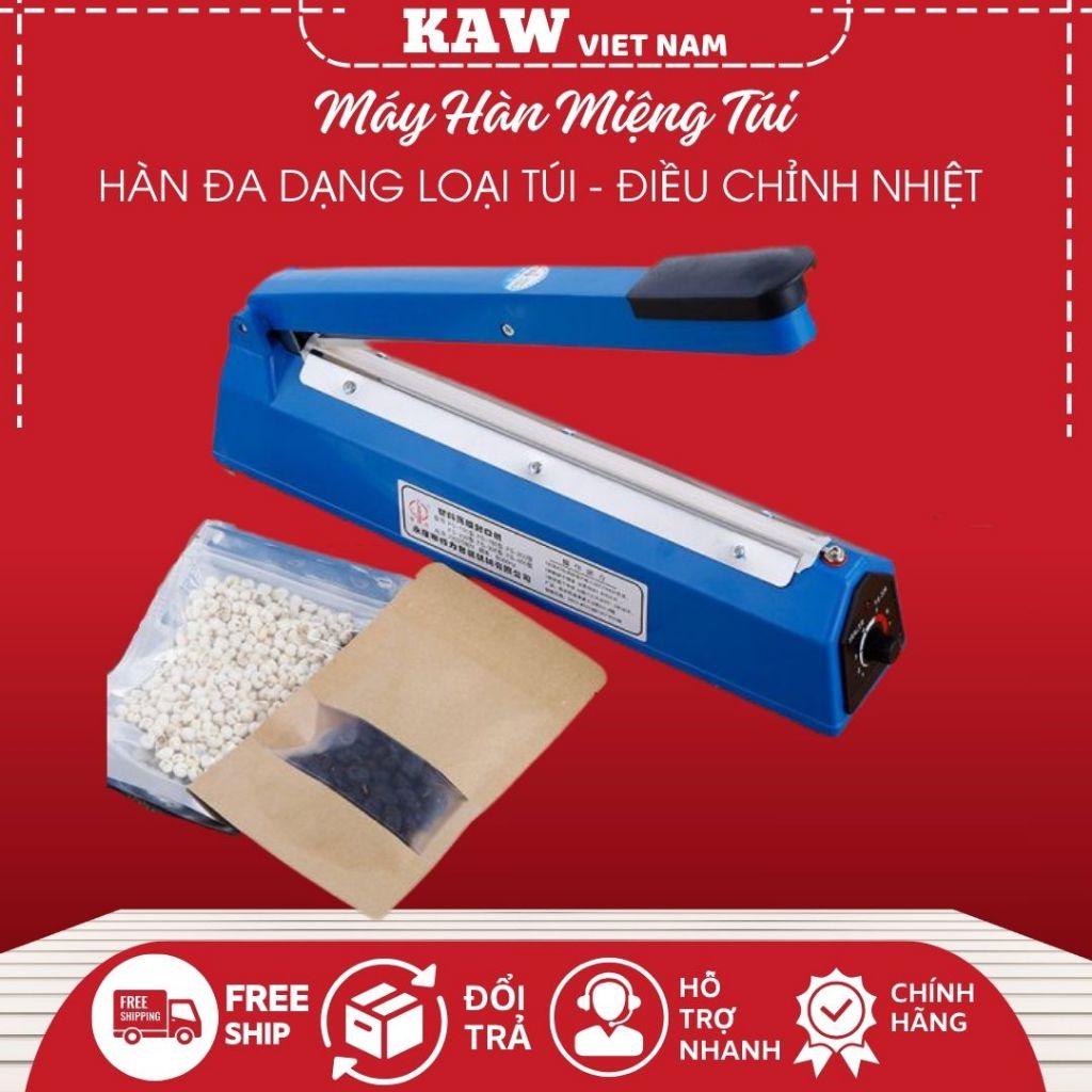 Máy Hàn Miệng Túi Ni Lông Túi Zip Dập Tay KAW PFS Miệng Túi 20CM, 30CM, 40CM, Mối Hàn 3mm