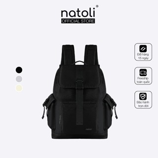 Balo nam nữ học sinh NATOLI dây rút thời trang chống nước cao cấp BST Buckle Flap Backpack B31