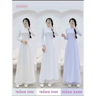 Áo Dài Trắng Học Sinh Sinh Viên,Áo Dài Trơn Đơn Giản Cực Đẹp - Áo Dài Phương Linh