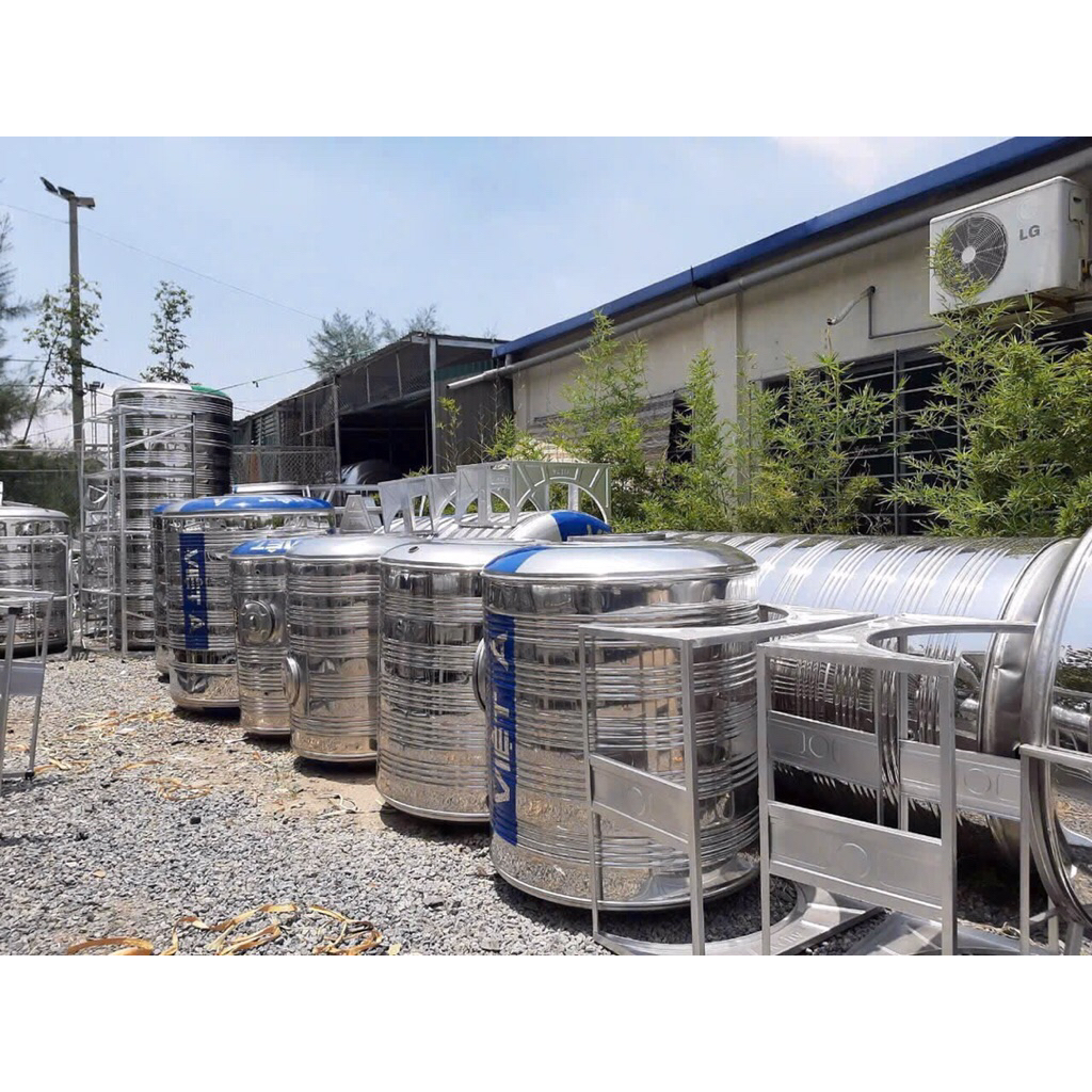 Bồn đứng inox Việt Á 500L,700L,1000L,1200L,1300L,1500L ; Bảo hành 12 năm